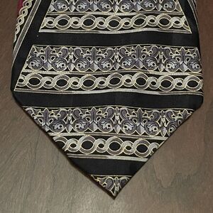 Vintage Bello Uomo Red Gold 100% Silk Men’s Neck Tie Made In Korea
